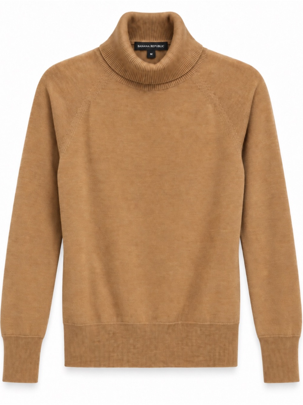 Banana Republic 100% Merino Wool Turtleneck Sweater - Camel, Size M